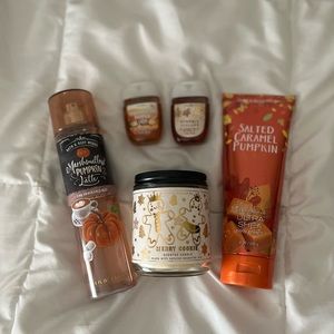 Fall pumpkin bath and body works set